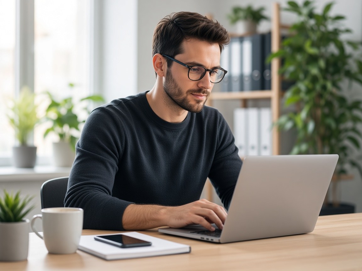 Gestionnaire de paie indépendant au travail sur Silae